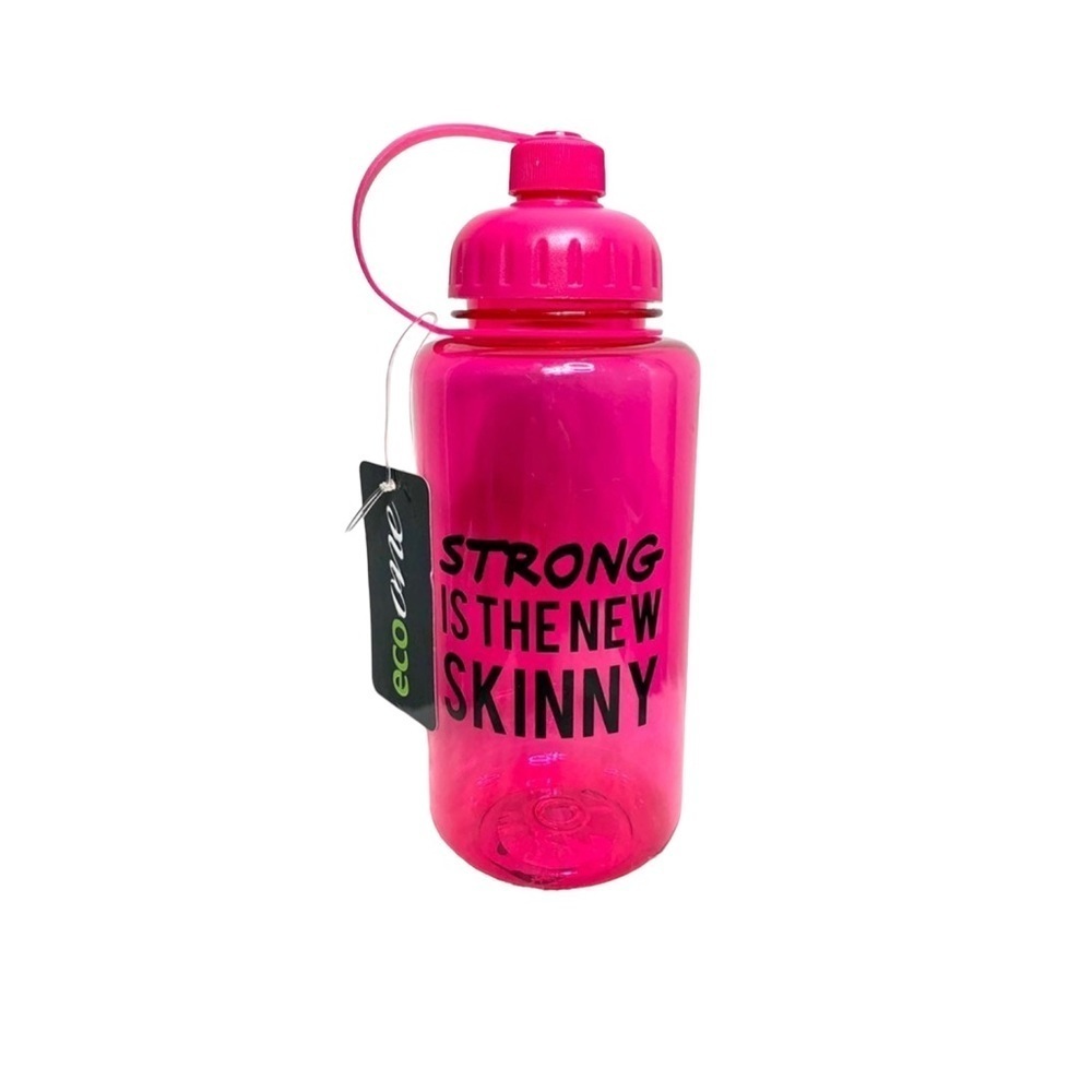Silver One International Plastic Water Bottle New With Tags Hot Pink